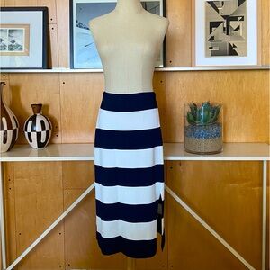 Ralph Lauren | Blue/White Striped Pencil Skirt | Medium